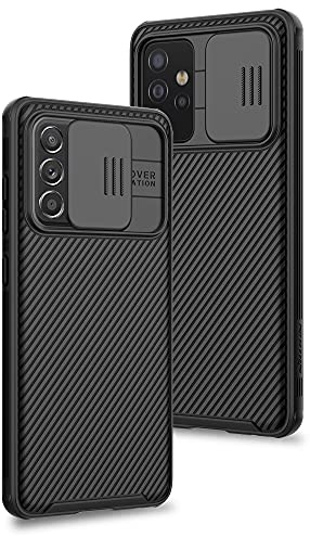 XTCASE Case for Samsung Galaxy A52s 5G / A52 4G/5G, [Camera Protection] with Slide Camera Cover Ultra Slim Anti-Scratch Shockproof TPU Bumper Hard PC Back Protective Phone Case, Black