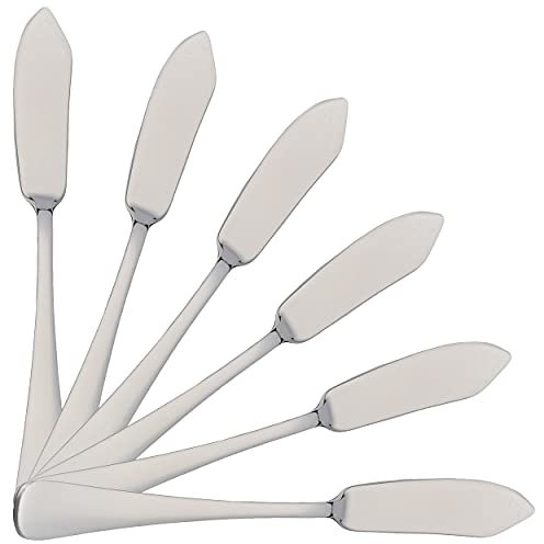 6 Fischmesser 21 x 2,2 cm Hochglanzpoliert Edelstahl 18/0