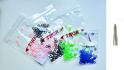 THOR-DARTS Unisex – vuxna 2BA_GR_Black Darts gummiringar, svart, Thor-hängare