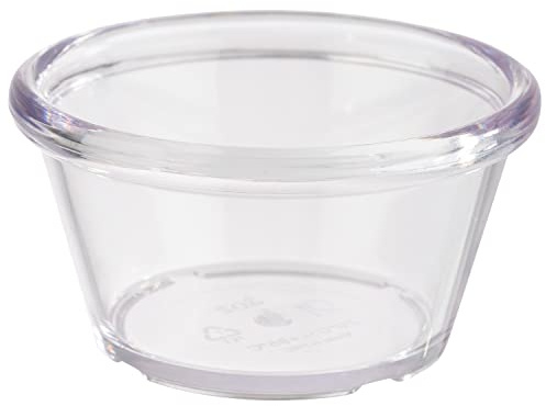 APS 40766 Dipschälchen, 12er-Set, Kunststoff, Ø 7,5 cm, Höhe 4 cm, transparent