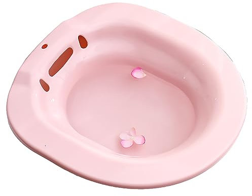CUTTE WC Universale Bidet di Lavaggio, Sitz Baths Lavello per WC per Cure Postpartum Anziani Disabili o Trattamento delle Emorroidi Mitiga Le Infezioni Allevia L'infiammazione,Pink,39x40cm