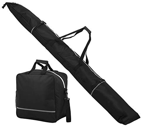 JEOZBM Kombination Aus Skitasche und Skischuhtasche, Snowboard-Tasche für Flugreisen, Ski-Tragetasche für Herren und Damen für Stiefel, Kleidung, Handschuhe, Schutzbrillen