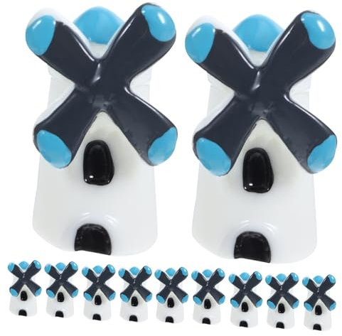 BESPORTBLE 40pièces Windmill Ornaments Vivid Resin Décor for Home Bonsai for Garden Landscape Decoration