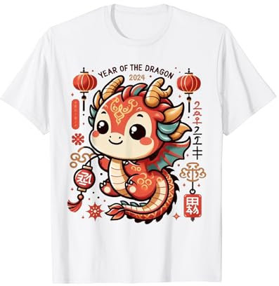Cadeaux pour enfants du Nouvel An chinois 2024 Baby Dragon T-Shirt