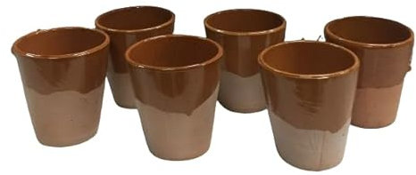 Set de verres en terre cuite émaillée 10 cm