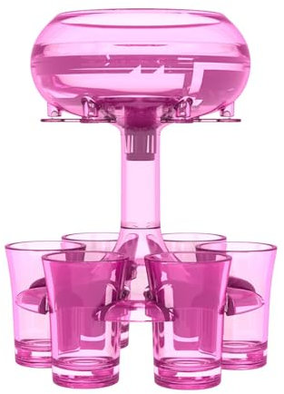 Dispensador de vasos de chupito acrílico, dispensador de vino acrílico de imitación de cristal, soporte separador de líquidos con tapón para cócteles para vino, zumo, cerveza