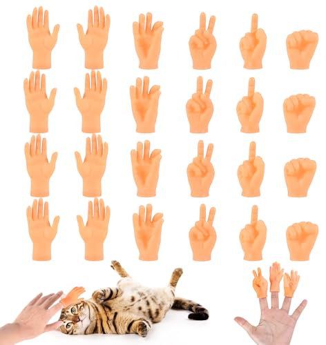 24x Mini-Fingerpuppen aus hautfreundlichem Silikon – Interaktives Lernspielzeug für Kinder ab 3 Jahren & Haustiere – Ideal für Geburtstagsparty, Therapiespiele & Feinmotorik-Training