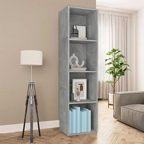 ShGaxin Hylla/TV-skåp, TV-bord, TV-skåp, vardagsrumsmöbler, vardagsrum TV-bord, vardagsrum TV-bord, spånskiva grå cement 36 x 30 x 143 cm