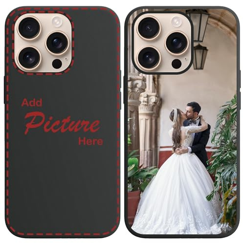 CoverHeld Handyhülle kompatibel mit iPhone 16 Pro Max Hülle selbst gestalten aus Silikon Hülle schwarz mit deinem Bild/Design personaliseren und einzigartig Machen - Schwarze Silikonhülle