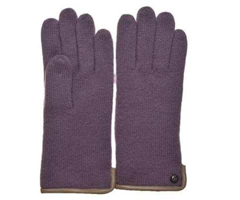 Roeckl Strickhandschuh Damen Lederpaspol amethyst Größe 7,5