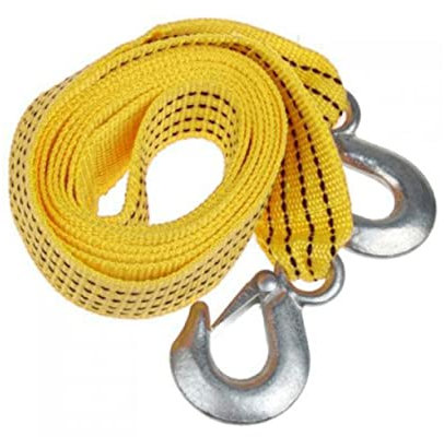 BUGUUYO Sangle De Remorquage pour Voiture Et Camion avec Crochets De Sécurité Fer Forgé Corde Robuste Haute Visibilité