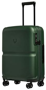 ANTLER - Single Stripe Hard Shell Cabin Suitcase, 55x40x20cm 39L, Lightweight, 4 Spinner Wheels - Adjustable Handle, Carry On Luggage Approved by easyjet, Ryanair & British Airways, TSA Lock - Green