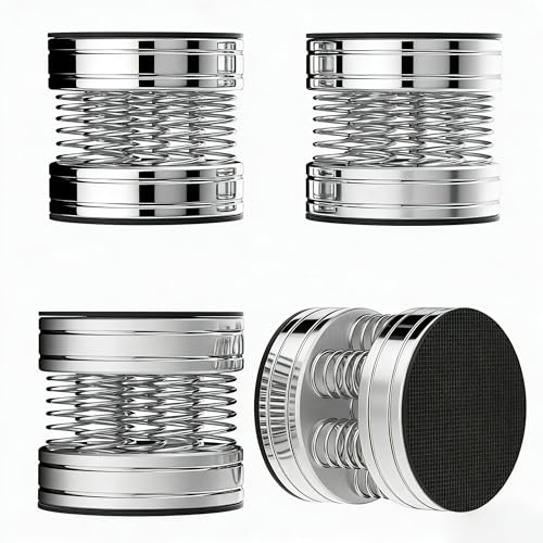 Monosaudio SP4438S HiFi Lautsprecher Isolationsfüße, 4er Set, Silber | Aluminium, Stoßdämpfer, Für Verstärker, Für Plattenspieler, Für Subwoofer