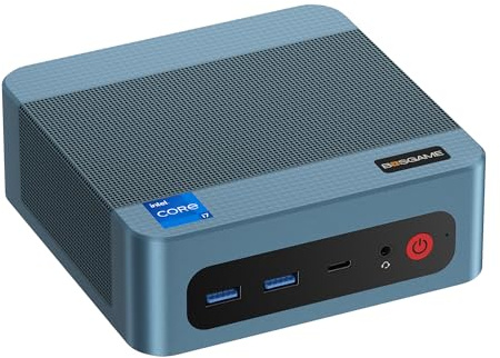 BOSGAME P2 Plus Mini PC Gaming, avec processeur Intel Core i7-12700H, 14C/20T (jusqu'à 4,7 GHz), RAM DDR5 32 Go, SSD 512 Go, Triple Affichage 4K avec Wi-FI 6 et Bluetooth 5.2**