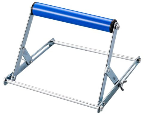 Cutting Support Stand, Table Saw Base, Roller Guide Tool, Adjustable Stainless Frame, 7.99 x 7.87 Inches, Sturdy and Lightweight, Height Range Woodworking for Project Use