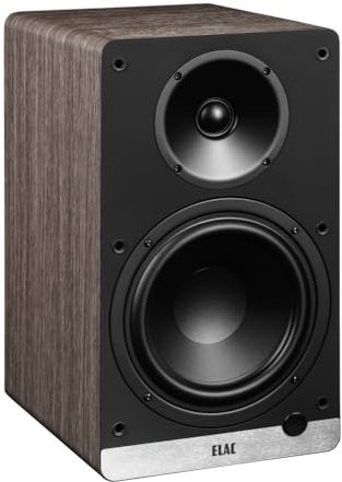 ELAC Debut ConneX DCB 61 - Altoparlanti per la riproduzione audio via HDMI, USB, Phono e Bluetooth, suono eccellente e design di alta qualità, 1 set di altoparlanti attivi, noce