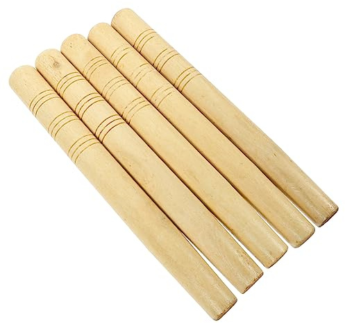VANZACK 5pcs Wooden Replacement Handles for Farm Tools Durable Beech Wood Grip with Polished Surface Comfortable Lightweight Replacement Handles for Sickles Hoes and Small Hand Tools