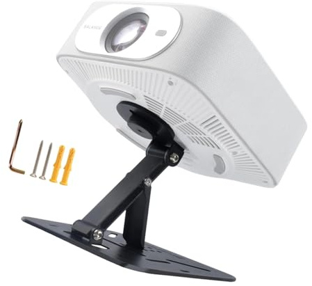 Projector Stand Table,Desk, Wall And Ceiling Mount With 1/4-Inch Screw, Foldable Ceiling Wall Projectors Mount Stand,Easy Setup, Compact Portable, Height Adjustable And Compatible With Most Projectors