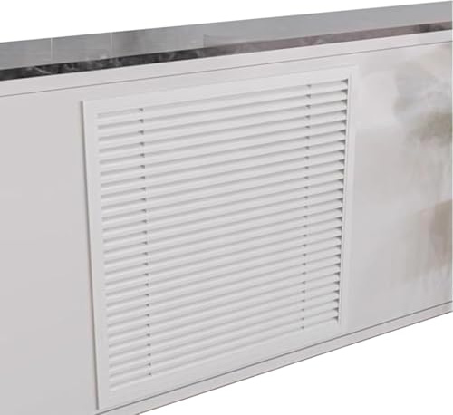 Grille d'aération décorative en alliage d'aluminium pour plafond, mur et sol, 60 x 60 cm, persienne de ventilation blanche pour la gestion du flux d'air à la maison et au bureau