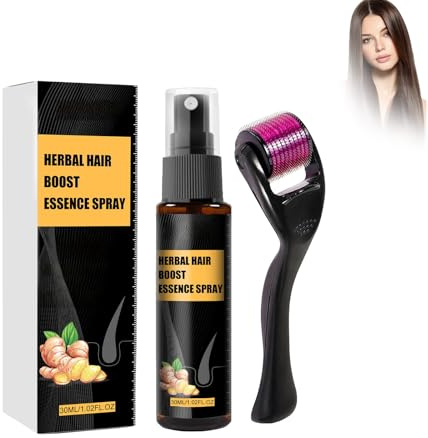 Wonsters Set de rodillo con sérum para el crecimiento del cabello de 30 ml, rodillo para el crecimiento del cabello + set de esencia, producto para el cuidado del cabello shampoo