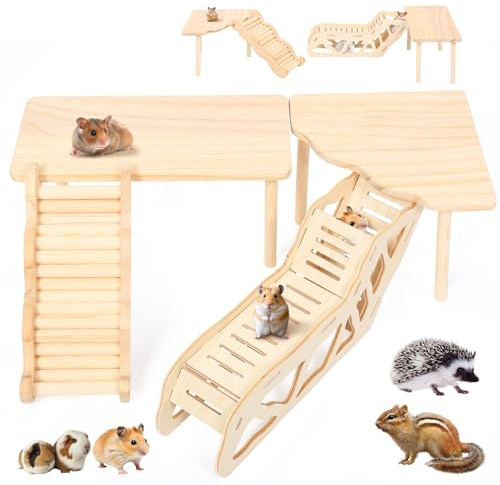 Hamster Plattform für Parror, Rennmaus, Eichhörnchen, Ratte, Goldbär, Vogel | Hamster Etage,Kletterzubehör, Kleiner Haustierspielplatz
