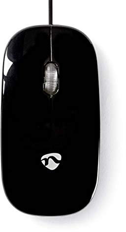 Nedis Raton con Cable 1000 PPP 3 Botones Negro