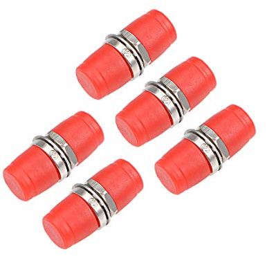 sourcing map FC to FC Fiber Coupler Flange Type Fiber Optical Adapter Connector for Server Rack, Patch Panel MM/SM 5Pcs(D Type)