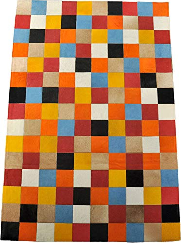 generisch KUHFELL Teppich BUNT Multicolor Patchwork 100 x 150 cm Fell Teppich VON KUHFELLE online