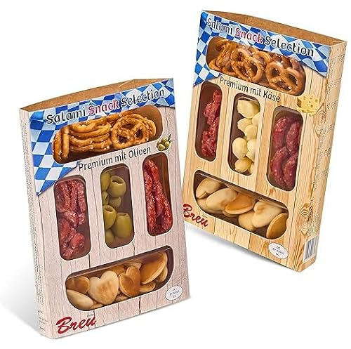 WURSTBARON® Salami Snack Selection Premium Set - Salami, Olive, Käse, Brezeln
