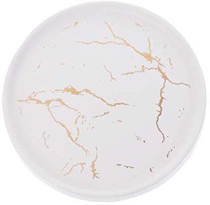 Cabilock Plat à Bijoux Rond Céramique Avec Plateau à Alliances Plat à Bijoux Pour Ranger Boucles Oreilles Et Bagues