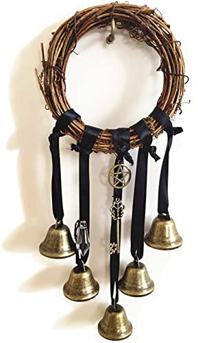 Adove Girouette en métal pour décoration de jardin ou de ferme (cloches de sorcière)