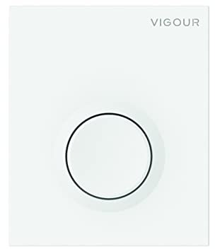 VIGOUR Urinal-Abdeckplatte DON für handbetätigte pneumatische UP-Spülung weiss V1DONU