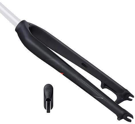 LHHL 26/27.5/29 MTB Forcella Rigida Senza Filettatura Tubo Dritto Freno A Disco 1-1/8”QR9*100mm Bicicletta da Montagna Lega di Alluminio Forcelle Anteriori (Color : Black, Size : 26)