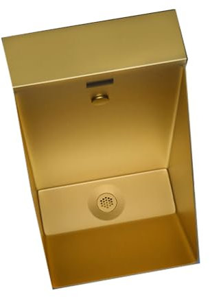 ATYUJKB Wandmontiertes Urinal aus Edelstahl 304, Hocheffizientes Spül-Urinal-Set, Kleine Vertikale Toilette, Urinal für Öffentliche Toiletten, Kommerzielles Herren-Urinal für Erwachsene (B)