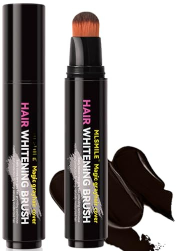 Blending Brush - Root Touch-Up Stick - Hair Root Colour Touch Up - Grey Hair Cover Up - Semi-Permanent Hair Dye Temporary Brush - Waterproof Long Lasting Grey Hair Coverage Beard (Brown, 20ml)