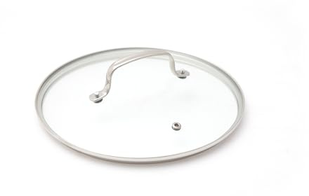 Nuwave 1.5QT Vented Tempered Glass Lid for Saucepan, Oven Safe up to 350F, Dishwasher Safe, Shatter-Resistant, Easy to Clean, Stainless-Steel Handle and Rim, Klar Glas