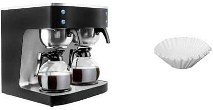 GGM Gastro Filterkaffeemaschine 2x 1,8 L | Ideal für hohen Bedarf, robuste Edelstahlbauweise, Anti-Fingerprint-Oberfläche, einfache Bedienung, energieeffizient