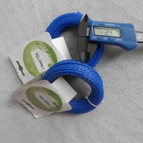 Werkzeugzubehör GRASTRIMMER NYLONFADEN 2,4 MM / 0,095 Quot; X 15 M 50 FT QUADRATISCHE GEDREHTE KARTE PREMIUM GRADE STRIMMER KOPFKABEL DRAHT
