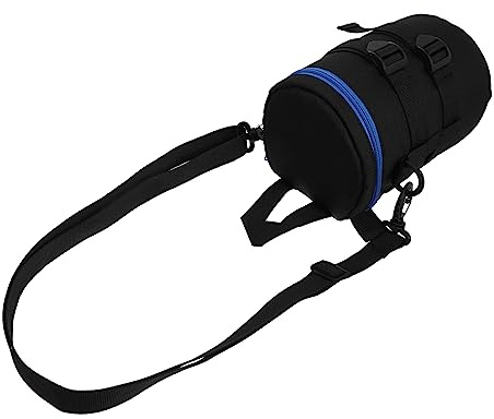 FUNNETOYU Custodia per Obiettivi Fotocamera in Poliestere Nero, e Antiurto Cintura Regolabile, Borsa Protettiva Spessa per Obiettivi Reflex Portatile Colore Casuale