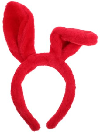 COLLBATH Osterhasenohren Kopfband Rote Plüsch Hasenohren Für Ostern Partys Und Cosplay Flauschiges Und Bequemes Accessoire Für Junge Mädchen Und Erwachsene