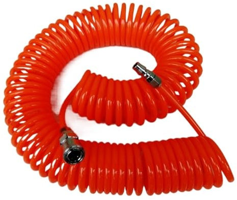 PU 8mm x 5mm Polyurethane Air Compressor Hose Tube Air Tool with Connector PU0805 Spring Spiral Pipe 8 * 5 6M 9M 12M 15M(PU8X5 Red,12 Meter)
