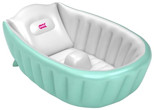 OKBABY Onda Baby SOFT Uppblåsbart Badkar för Baby - 0 till 12 Månader - Blå