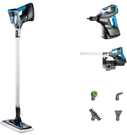 BISSELL PowerFresh Slim Steam, pulitore a vapore 3in1, si trasforma da sistema di pulizia a vapore per i pavimenti a portatile, leggero, pulitore portatile multifunzione, access inclusi, 1600W, 4268N