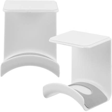 COHEALI Support Casque sous Bureau sans perçage 2pcs, Crochet Plastique adhésif pour Rangement écouteurs Gaming, Fixation Murale Universelle pour Bureau et Maison