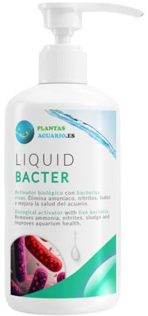Liquid Bacter 500ml - Bacterias Vivas para Acuario Dulce y Marino PlantasAcuario - Ciclado Rápido, Elimina Lodos y Clarifica y Mejora el Agua - Fórmula 5 Cepas - Seguro para Peces e Invertebrados.