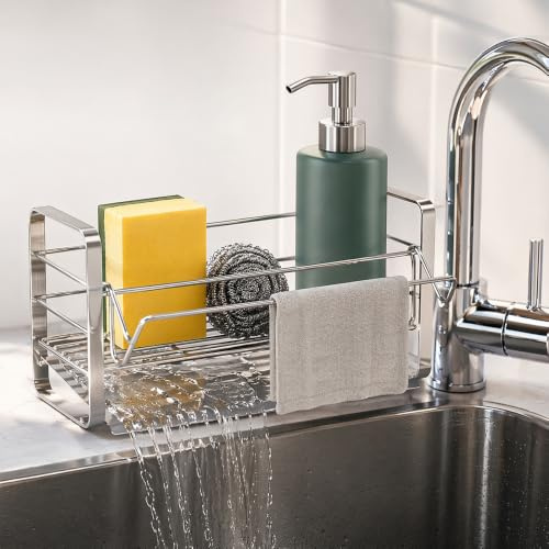 Organizador Fregadero Cocina Acero Inox 304 Drenaje Inclinado Toallero