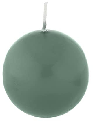 Stimmungsvolles Kerzenlicht Kerzen Kugelkerzen Dunkelgrün 10 cm, 4 Stück