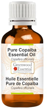 Greenwood Essential Puro Olio essenziale di Copaiba (Copaifera officinalis) distillato a vapore 15ml (0.50 oz)