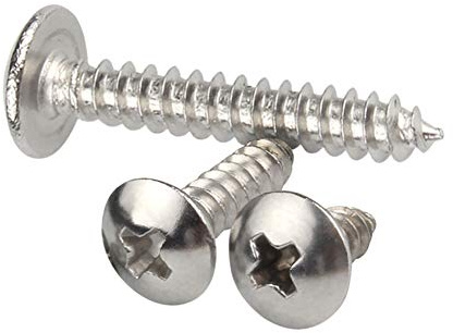 Xiedeai Tornillos Autorroscante Clavos M3 M4 M5 M6 - Tornillo de Cruz Cola Puntiaguda Redonda Cabeza de Hongo Acero Inoxidable Tornillos para Madera