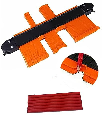 Buy-Simplicity Contour Gauge Duplicator 10inch Pro Upgrade Measuring Tool - Contour Duplicator with 2 Locks and 6 Pencils Added to Mark – Easy Way to Measure Irregular Shapes